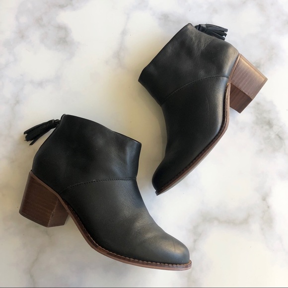 toms leila booties black leather